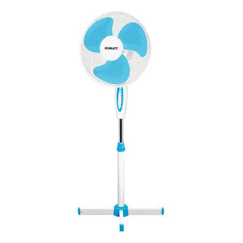 Вентилятор напольный Scarlett SC-SF111B04 white/blue в Техносила
