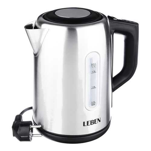 Чайник электрический LEBEN 291-045 Silver/Black в Техносила