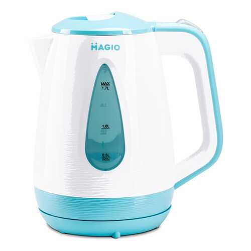 Чайник электрический Magio МG-521 White/Blue в Техносила