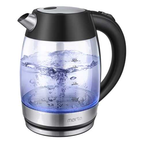Чайник электрический Marta MT-4563 Black/Silver в Техносила