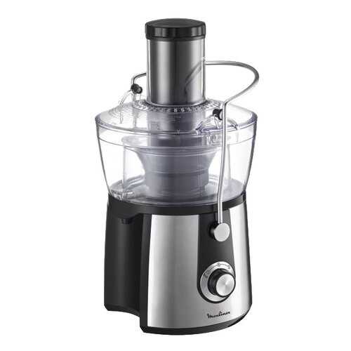 Соковыжималка центробежная Moulinex JU550D10 black/silver в Техносила