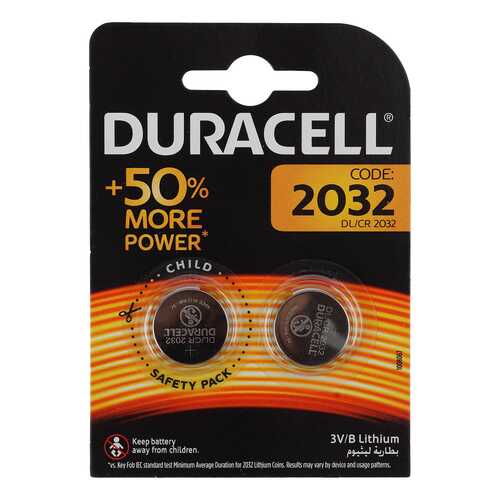 Батарейка Duracell CR2032-2BL 2 шт в Техносила