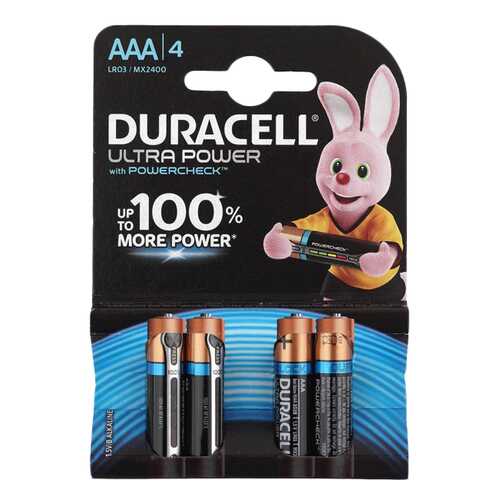 Батарейка Duracell Ultra Power LR03-4S 4 шт в Техносила