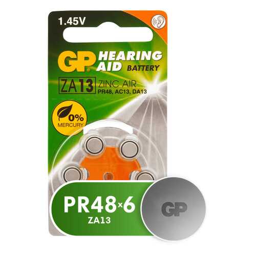Батарейка GP ZA 13 (PR48) (ZA13FRA-9D6) 6 шт в Техносила