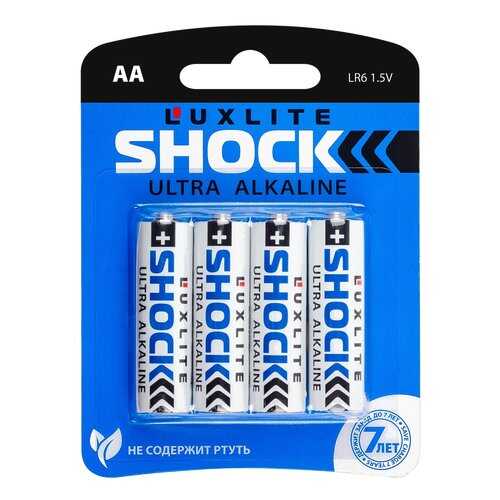 Батарейка Luxlite Shock АА 4 шт в Техносила