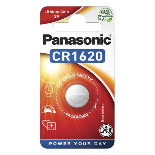 Батарейка Panasonic CR-1620EL/1B 1 шт в Техносила
