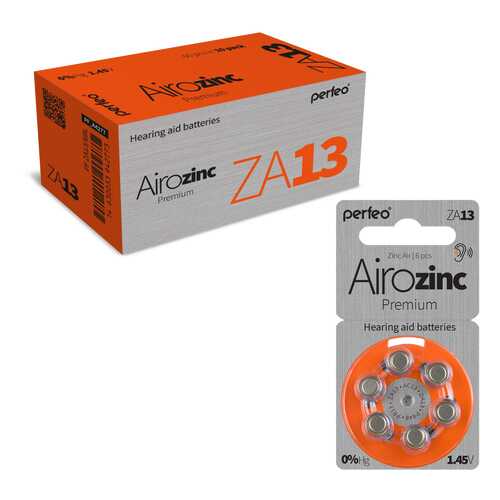 Батарейка Perfeo ZA13/6BL Airozinc Premium 60 шт в Техносила