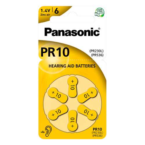 Батарейки для слуховых аппаратов Panasonic PR-230-6LB в Техносила
