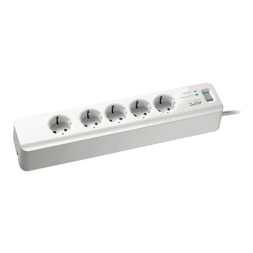 Сетевой фильтр APC PM5-RS, 5 розеток, 1,8 м, White в Техносила