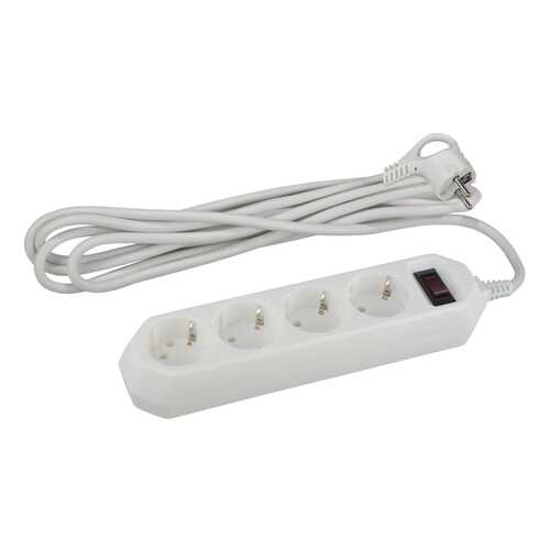 Сетевой фильтр ЭРА USF-M-4es-1,5m-W, 4 розетки, 1,5 м, White в Техносила