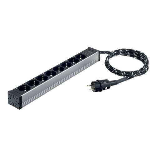 Сетевой фильтр In-Akustik AC-2502-P8, 8 розеток, 1,5 м, Silver/Black в Техносила