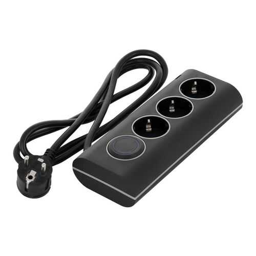 Сетевой фильтр Rombica Neo WC3 PSE-001, 3 розетки, 1,5 м, Black в Техносила