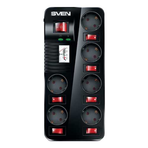 Сетевой фильтр Sven Fort Pro, 6 розеток, 1,8 м, Black в Техносила