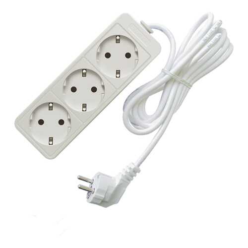 Удлинитель СОЮЗ 481S-9305, 3 розетки, 5 м, White в Техносила