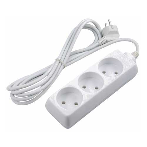 Удлинитель Volsten S 3x1,5, 3 розетки, 1,5 м, White в Техносила