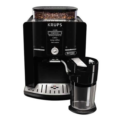 Кофемашина автоматическая Krups Quattro Force EA82F810 Black в Техносила