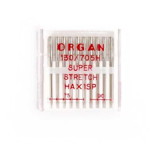 Иглы Organ супер стрейч №75-90 для БШМ упак,10 игл в Техносила