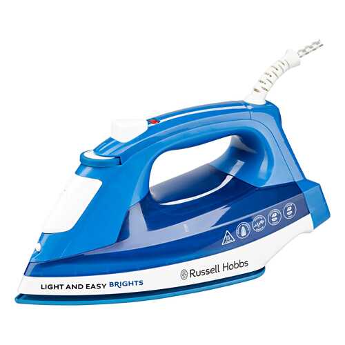 Утюг Russell Hobbs Light & Easy Brights 24830-56 White/Cyan в Техносила