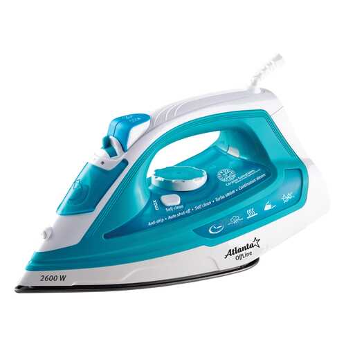 Утюг с пароувлажнением Atlanta ATH-5530 (white) в Техносила