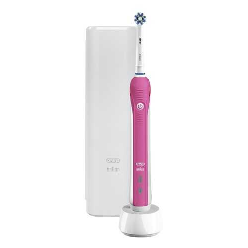 Электрическая зубная щетка Braun Oral-B Pro 2 2500 Cross Action Pink+Футляр в Техносила