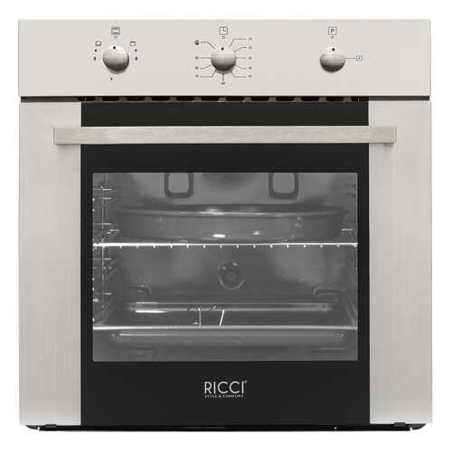 Встраиваемый газовый духовой шкаф RICCI RGO-640IX Silver/Black в Техносила
