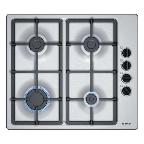 Встраиваемая варочная панель газовая Bosch PBP6C5B91R Silver в Техносила