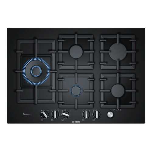 Встраиваемая варочная панель газовая Bosch PPS7A6M90 Black в Техносила