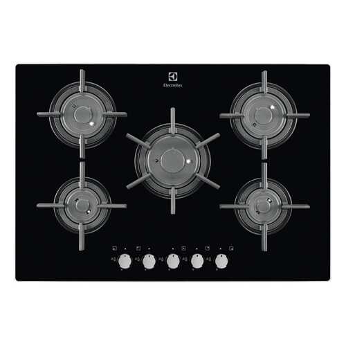 Встраиваемая варочная панель газовая Electrolux EGT97657NK Black/Silver в Техносила